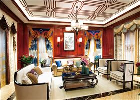 新中式古典主义风格之客厅窗帘软装详解
