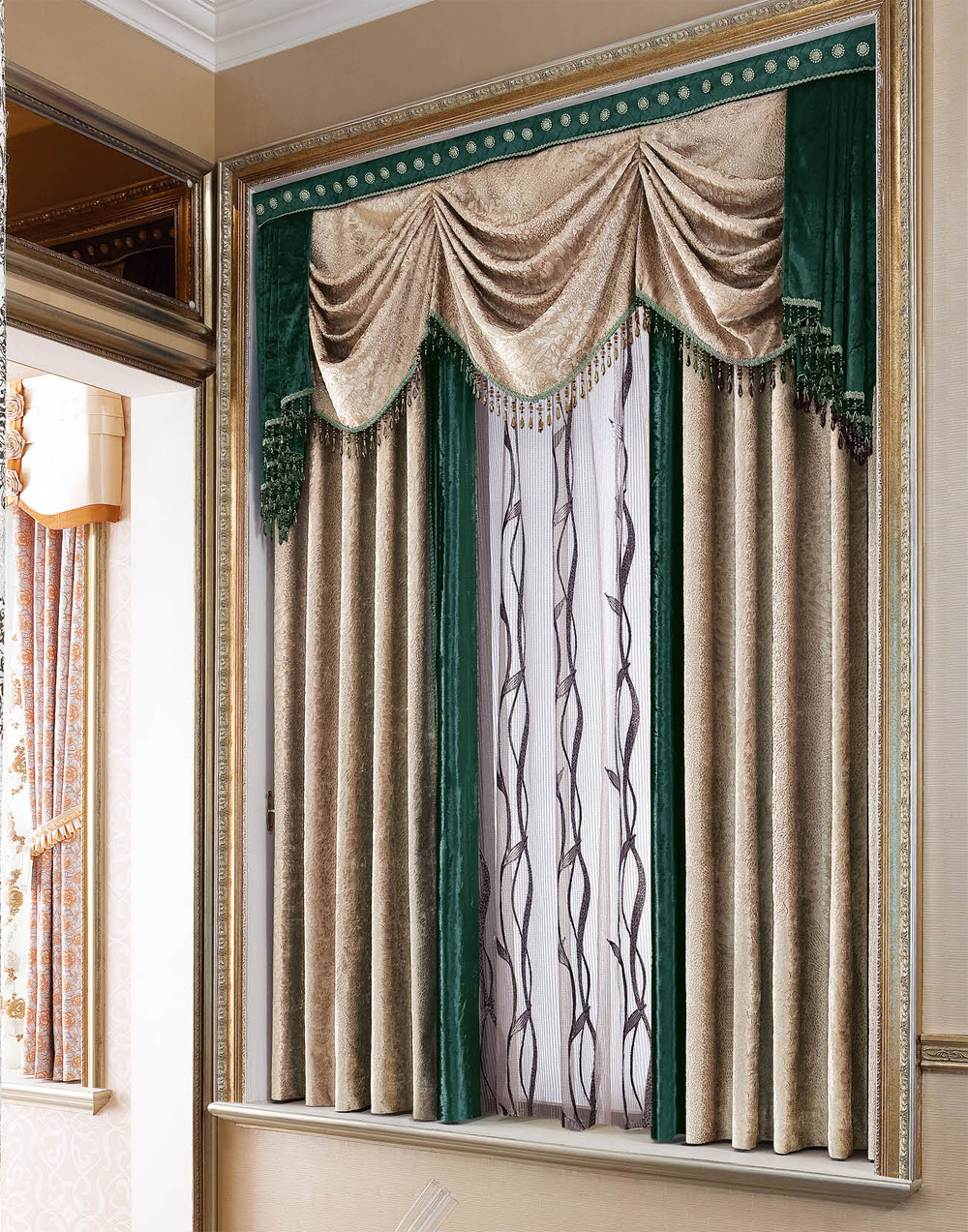 美式卷帘窗帘美式餐厅卷帘图片4